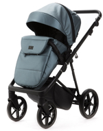 Детская коляска Adamex Vasco Deluxe 3 в 1 V-SM18 (ГОЛУБОЙ МЕТАЛИК КОЖА)