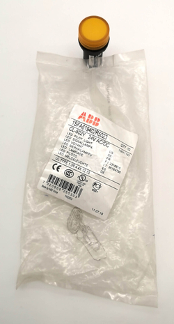 Лампа со встроенным светодиодом цвет желтый ABB CL-502Y, 24В AC/DC  1SFA619402R5023