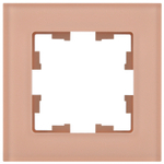 BRITE Рамка 1-местная РУ-1-2-БрП стекло персиковый матовый IEK