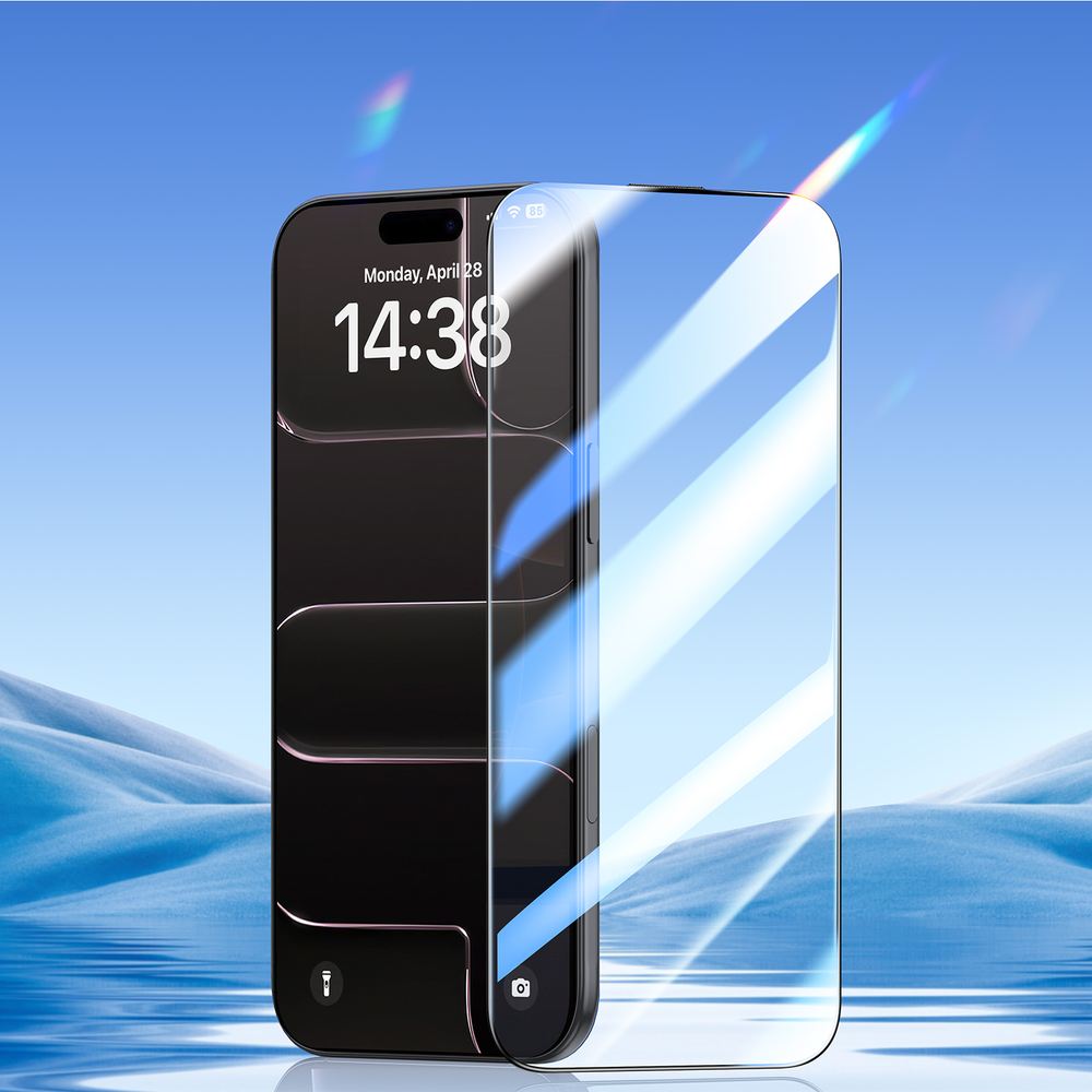 Защитное стекло для iPhone Air, серия Roga Series от Dux Ducis (комплект с ванночкой для автоматического выравнивания и установки)