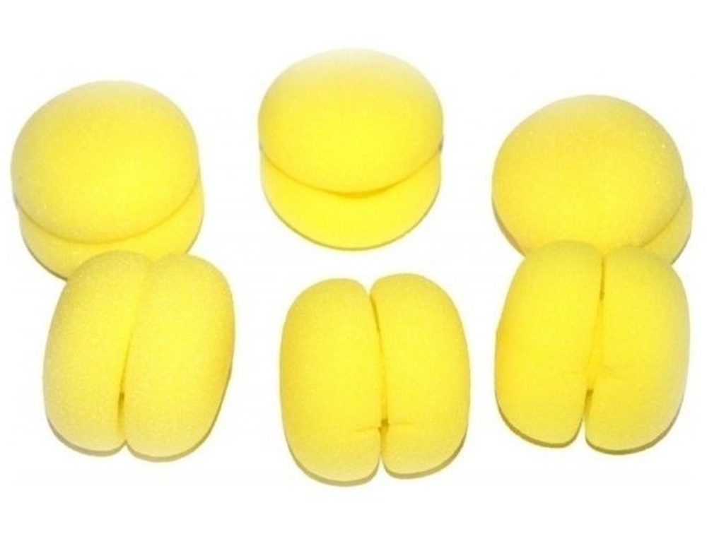 Bradex Бигуди Шарлиз, Желтый, 6 шт
