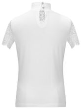Белая комбинированная блузка с кружевом AMADEO