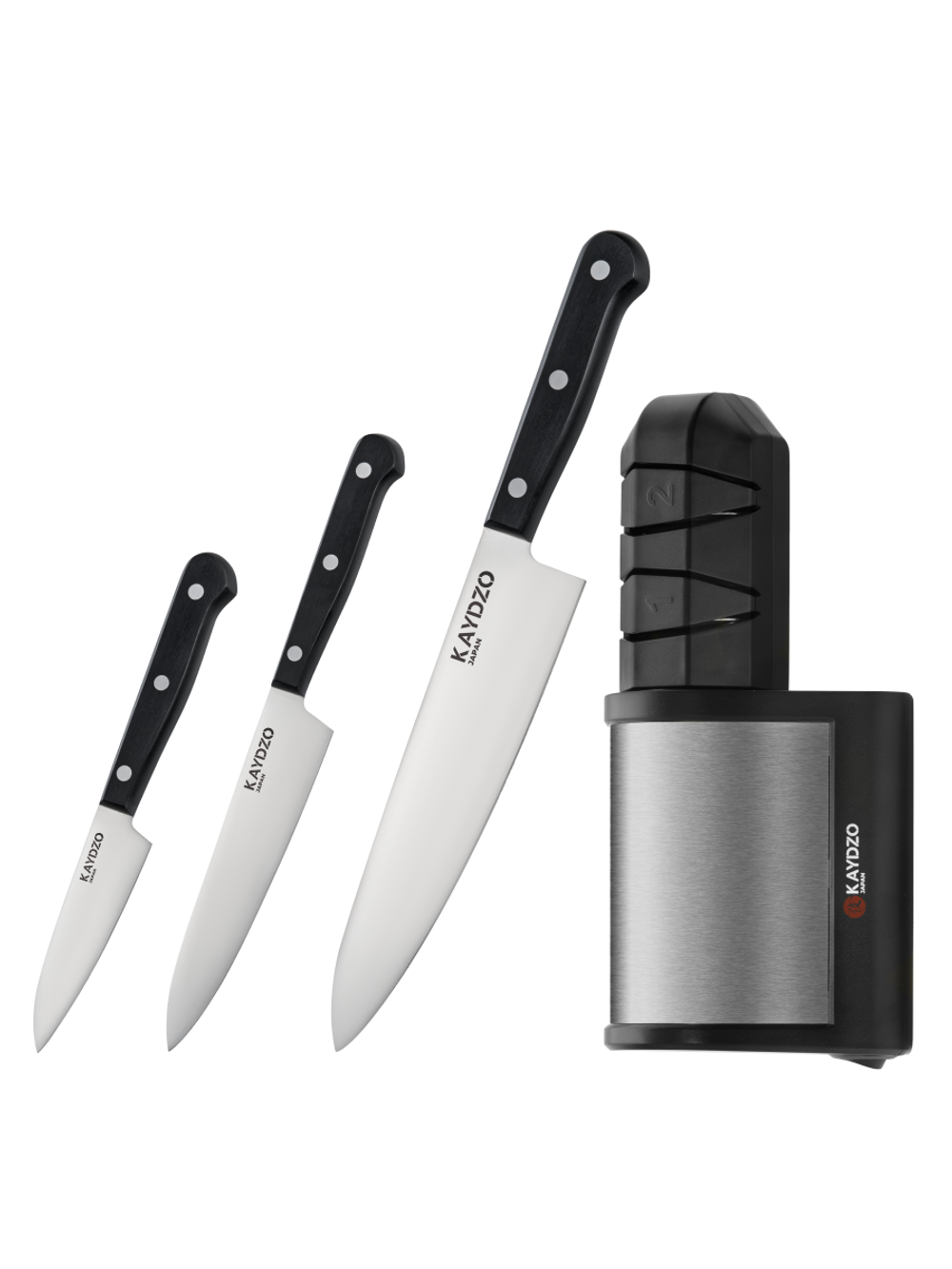 Набор ножей 3 в 1 KAYDZO TAHARA и электрической точилки