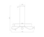 Подвес диммируемый Далия бронза w135*20 h150 Led 72W (3000K) с пультом ДУ