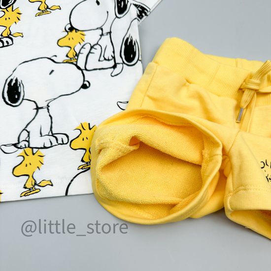 Комплект "Снупи" белый/желтый