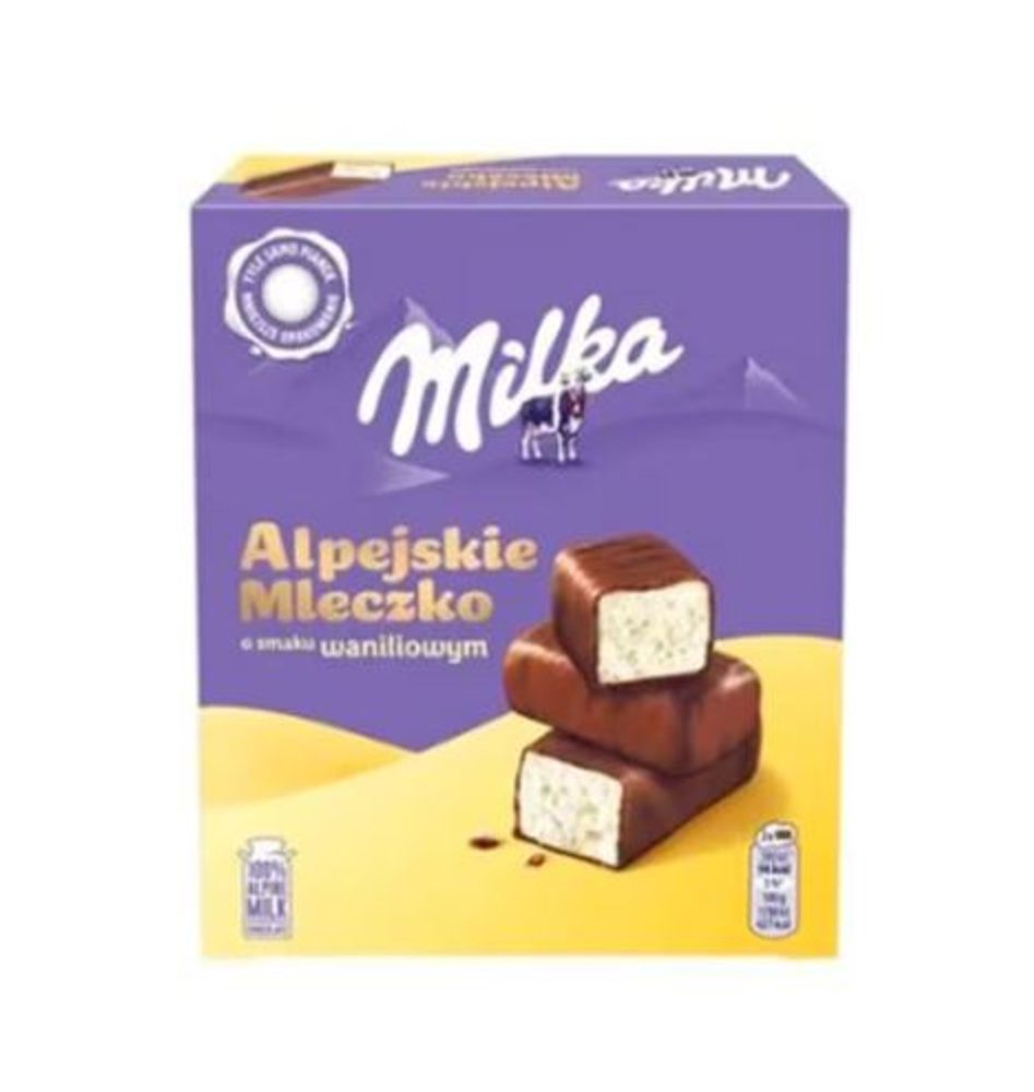 Конфеты Milka Альпийское молоко Ваниль 330гр