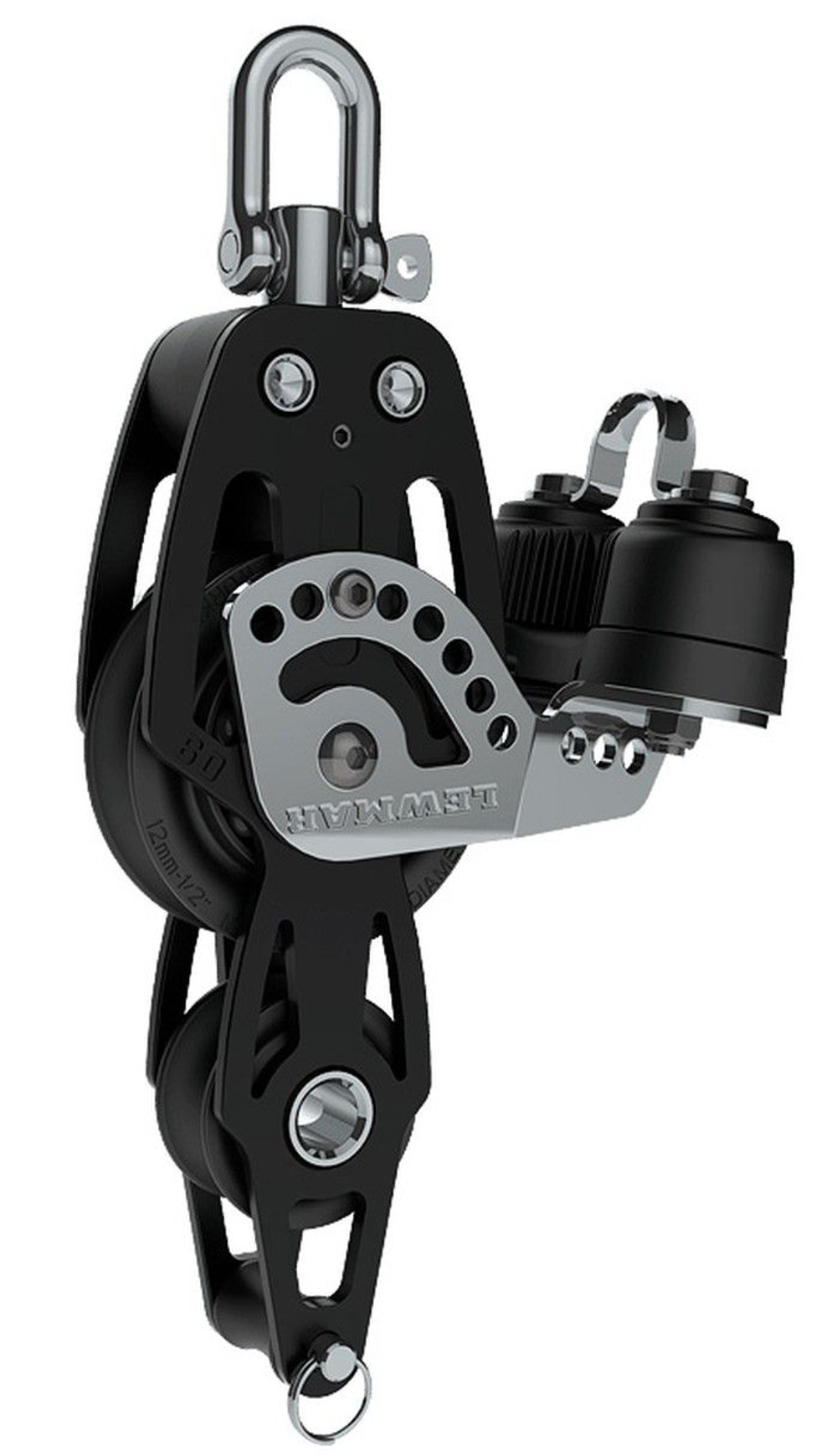 Блок HTX 72 мм двушкивный (fiddle) с направляющей скобой и стопором (29197239) (10253252)