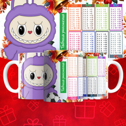 Лабубу с таблицей умножения