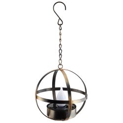 Светильник уличный ЭРА ERASFM-02 садовый на солнечной батарее Лофт подвесной на цепи металл 28 см | Садовые декоративные светильники