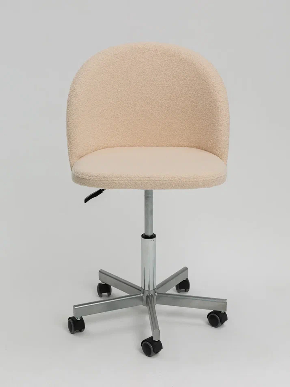 Стул Черри пятилучие сталь черная/серебро