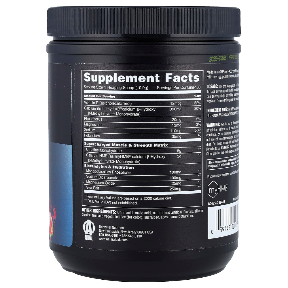 Animal, Creatine HMB+™ в порошке, со вкусом питахайи, 327 г (11,53 унции)