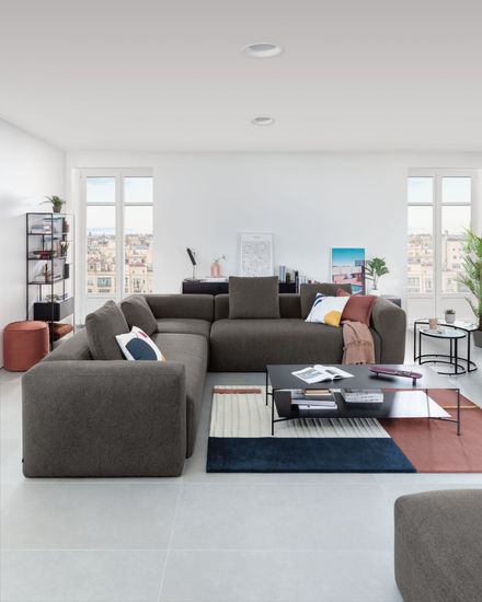 Набор из 2 приставных столиков Bast Ø 65 cm / Ø 47 cm