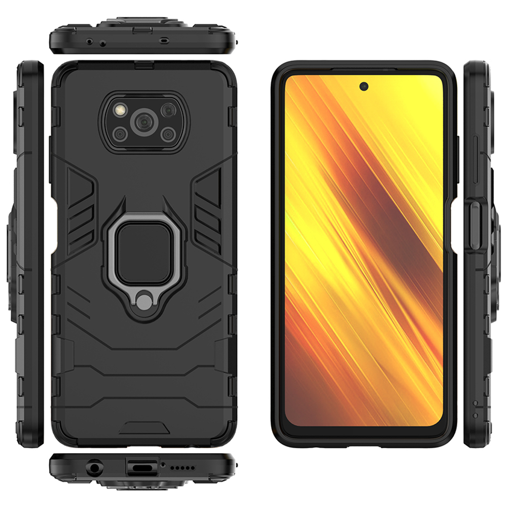 Противоударный чехол с кольцом Panther Case для Xiaomi Poco X3 Pro / X3 NFC