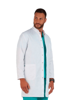 Халат медицинский мужской Тезис TZ833 на кнопках, белый, 52