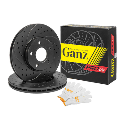 Диск тормозной GANZ передний перфорированный PRO-Line с покрытием (комплект - 2 шт) FORD Focus 2 / VOLVO Арт.: GIJ10094S