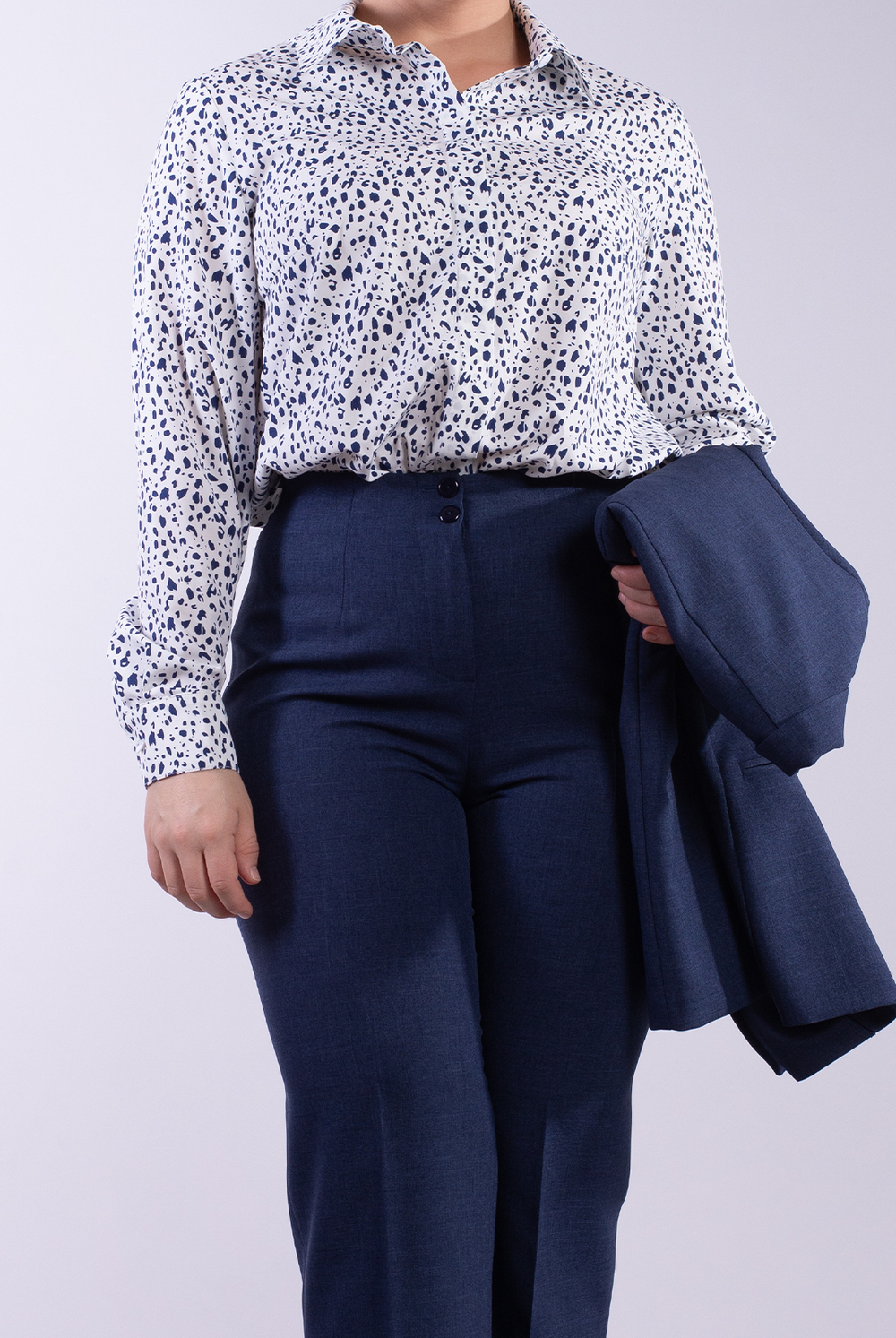 Брюки женские 04Л, темно-синий #38ТС0204Л