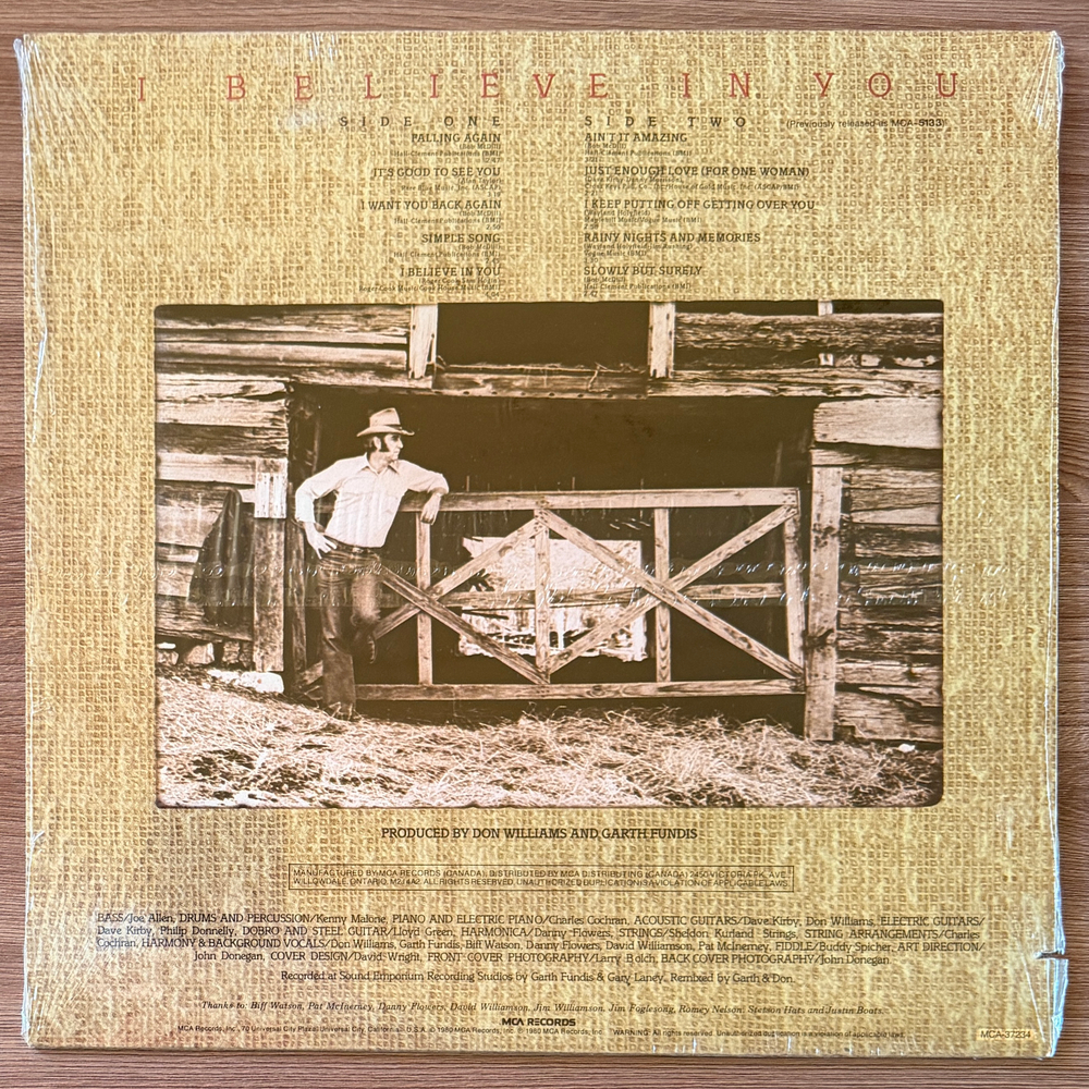 Don Williams – I Believe In You (Канада 1980г.) Т