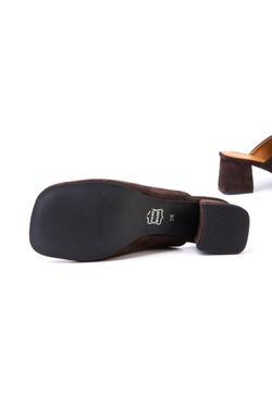 Мюли // Gloria // Chocolate // Suede