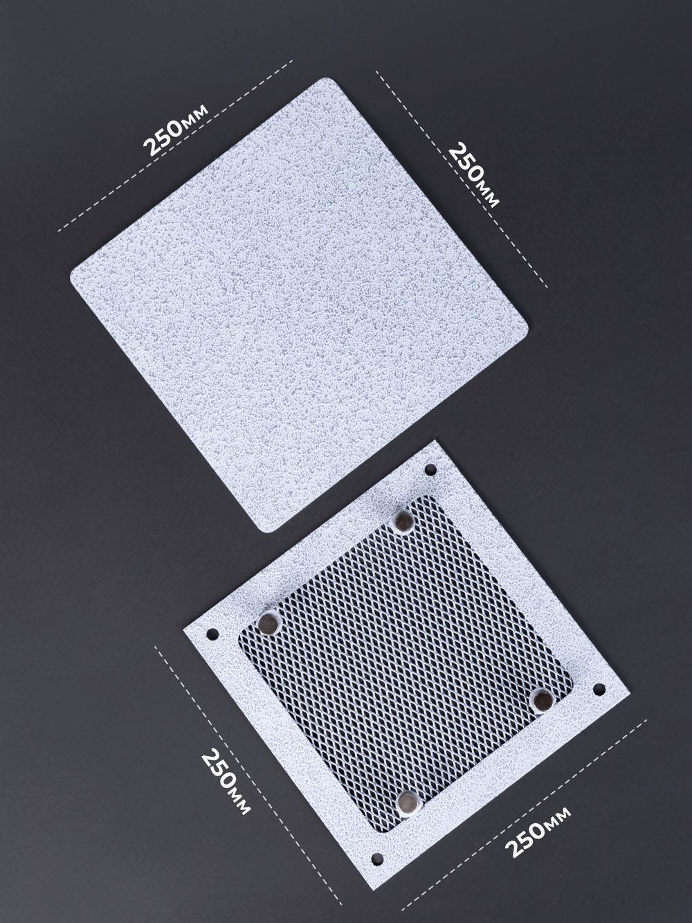 Вентиляционная решетка РД 250х250 Белое Серебро