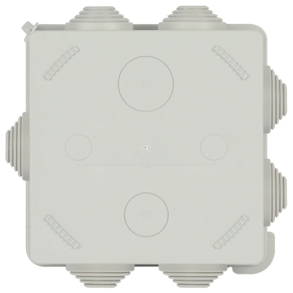 Распаячная коробка ЭРА KOR-100-100-55-7gv-MP серая 100х100х55мм с гермовводами 7 входов прямой монтаж IP55