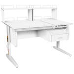 Растущая парта СУТ 25 с задними полками СУТ.15.240 и навесной тумбой (1200×880 мм)