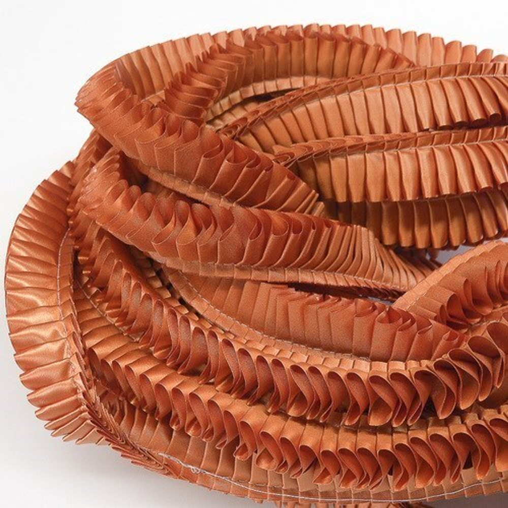 Лента плиссированная для наградных розеток. Цвет ОРАНЖЕВЫЙ. Код цвета 30С.