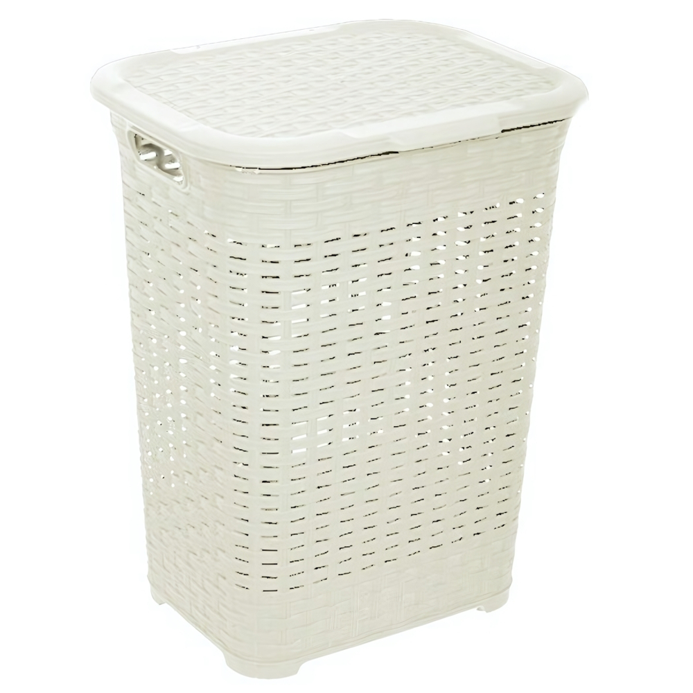 Корзина для белья Плетеная 50 лт кремовый