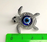 Брошка. Черепаха  Цвет белое серебро