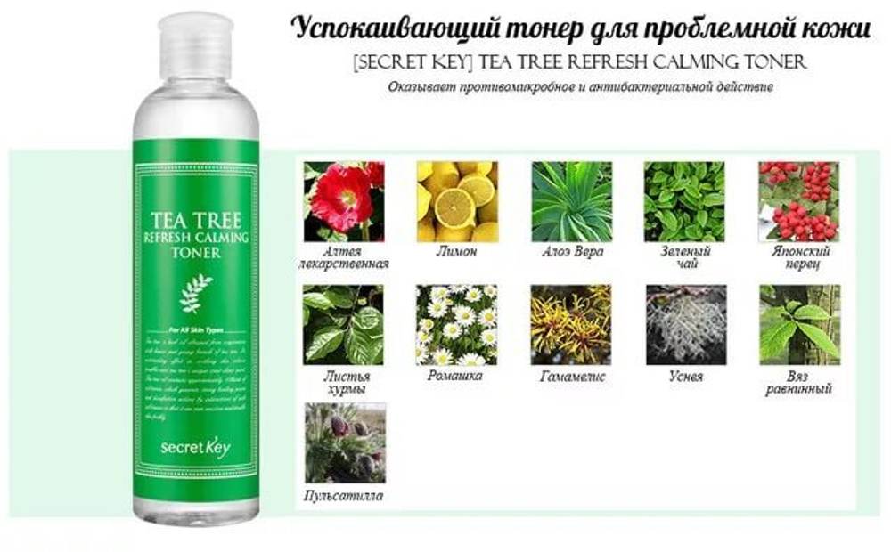 Secret Key Tea Tree Refresh Calming Toner тоник для лица чайное дерево