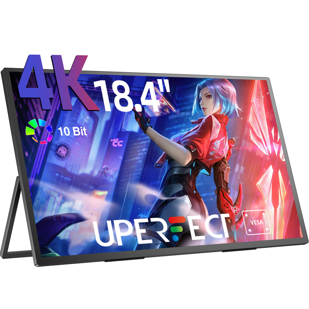 18.4" Портативный монитор с магнитным чехлом UXbox T118 4К IPS 3840х2160, 60 Гц