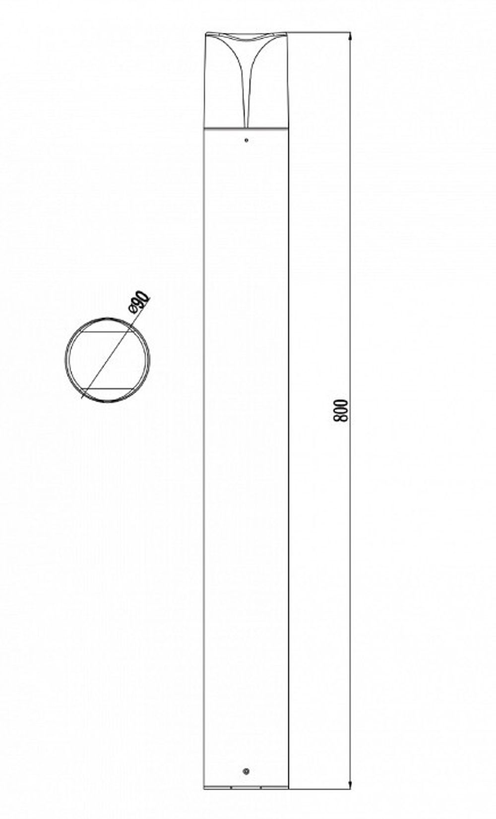 Наземный низкий светильник Maytoni Piccadilly O018FL-01B
