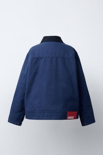 ZARA КУРТКА С ВЫШИВКОЙ, ЯРКО-СИНИЙ