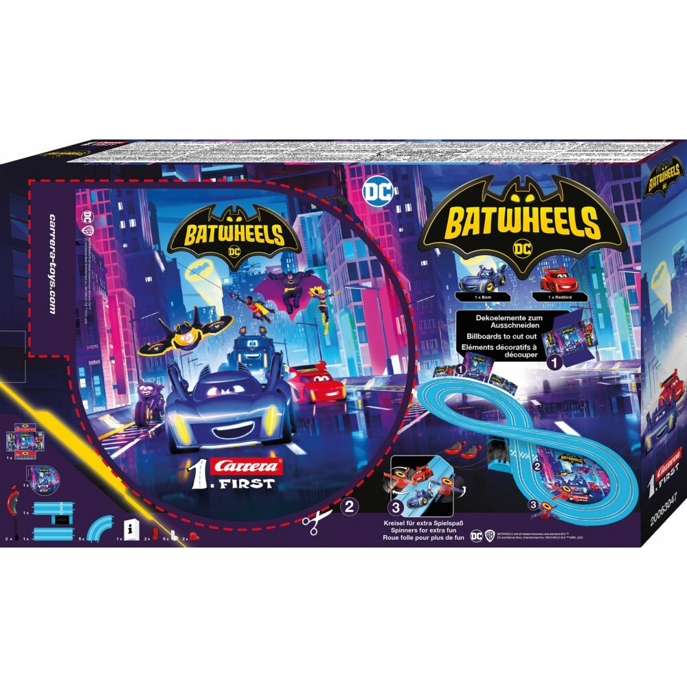 Carrera 1. First - гоночный трек Batwheels Time for Action 2,4 м + 2 машинки 63047 / артикул   63047  / GTIN 4007486630499