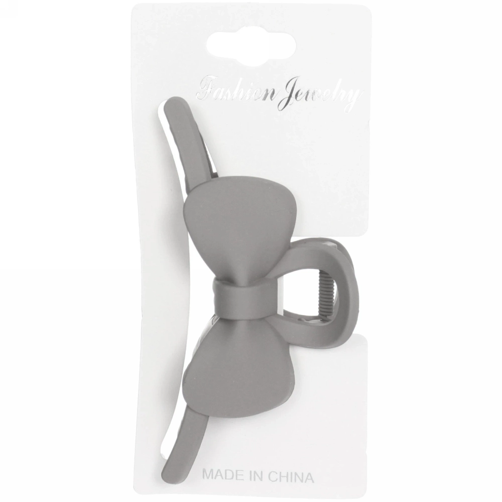 Заколка-краб для волос на блистере «Style Matte», бантик, микс 6 цветов, 11см