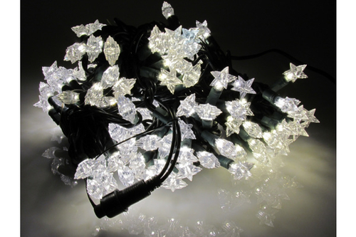 NEW!!! LED- STAR-4-220V-18-WW/DG  Насадки Звезды 100LED, 10м