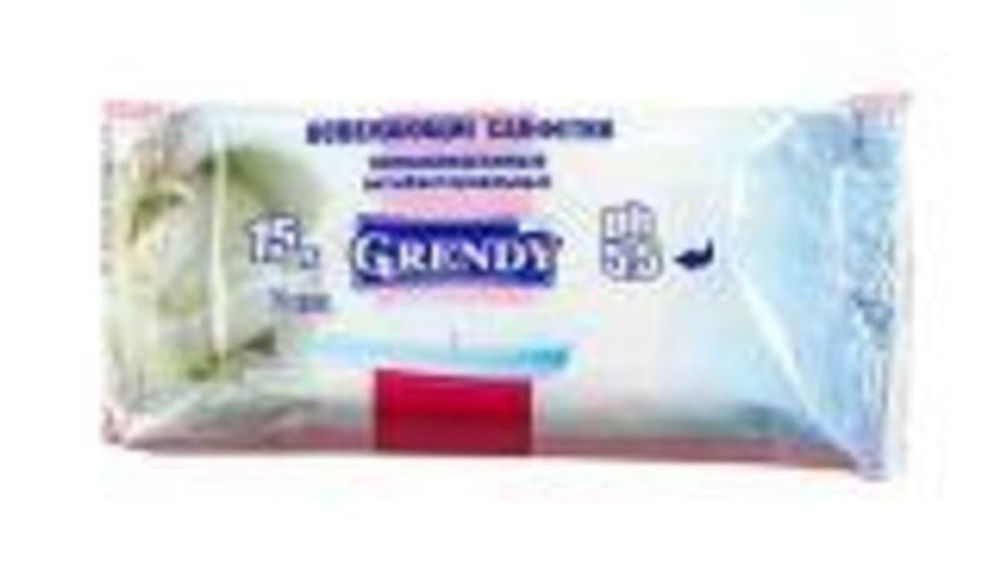 GRENDY салфетки влажные  15 шт Роза/110