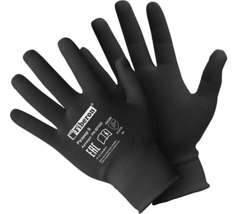 Перчатки Fiberon для сборочных работ черные L PR-BP022