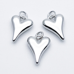 Подвеска Сердце, цвет серебро, размер 16*12 мм, цена за 1 шт