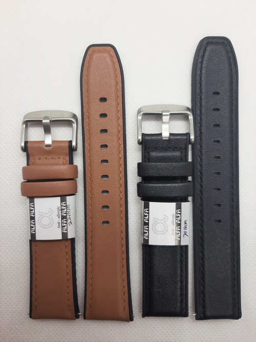 ремень для часов силикон-кожа