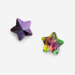 Кристалл-звездочка с продольным отверстием оттенок "Закат в тропиках", 13мм