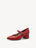 Кожаные туфли-лодочки красного цвета Tamaris