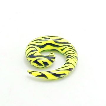 Растяжка акриловая спираль (желтая/зебра)