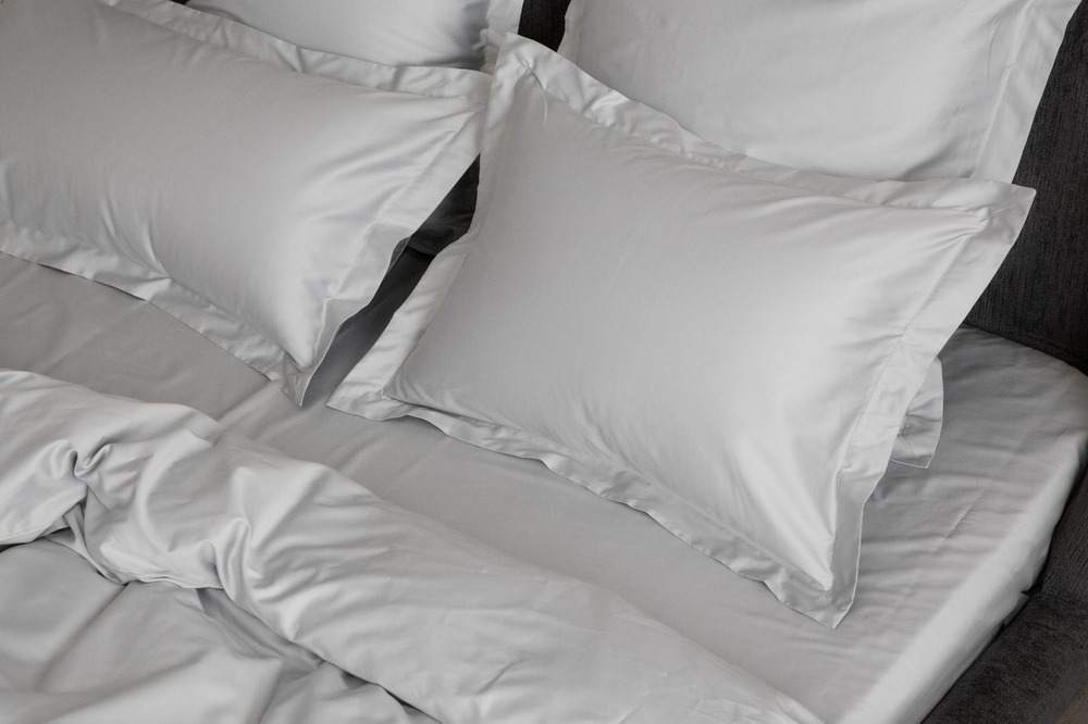 Простыня на резинке 200х200x40 German Grass Ash grey Allure серая