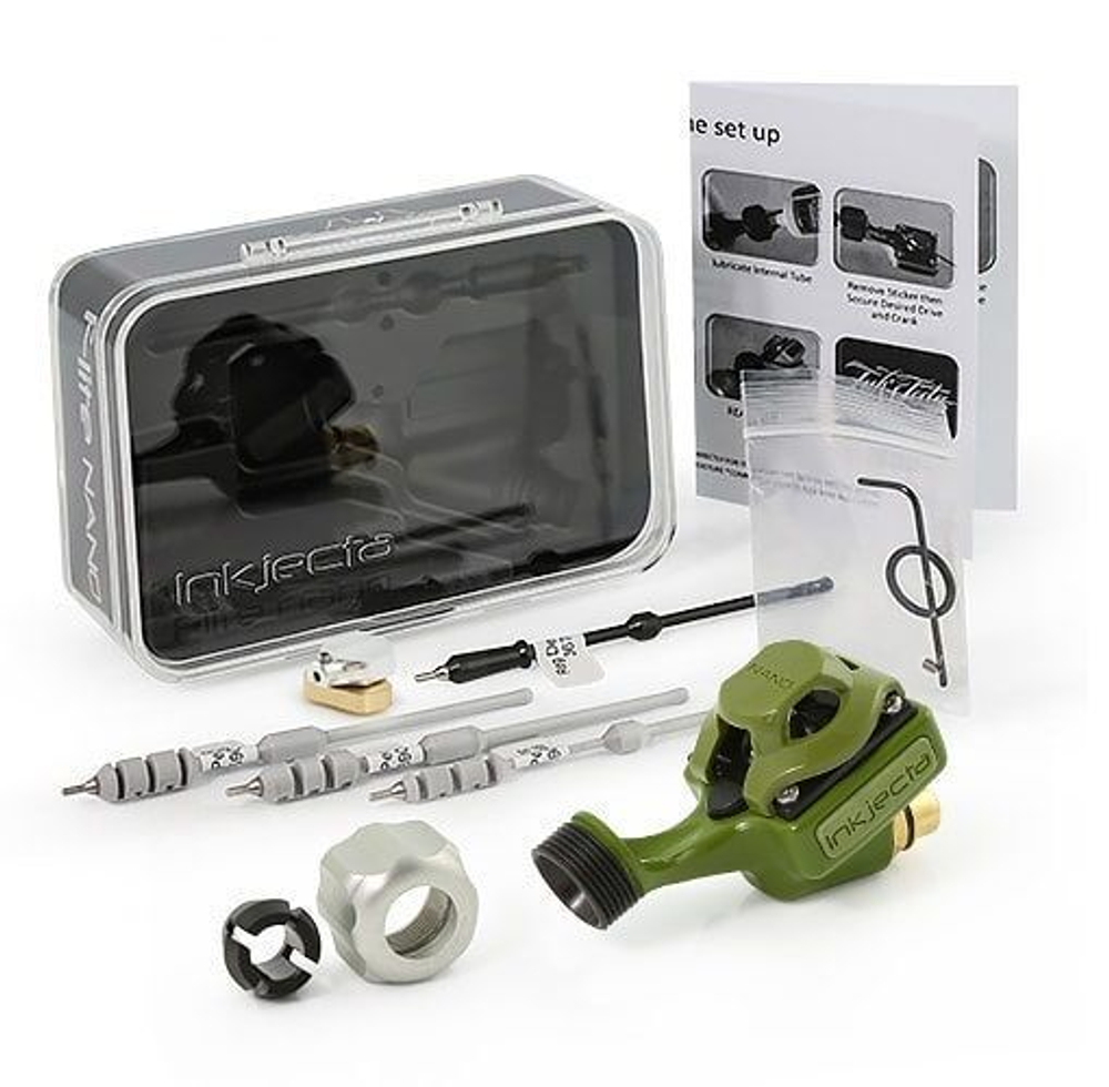 Тату машинка Inkjecta Flite Nano Titan Olive Green