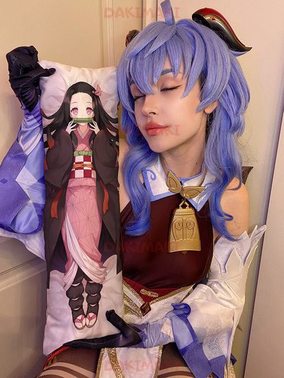 Мини дакимакура Незуко Камадо из Клинок, рассекающий демонов арт. M0440, 60х20 см