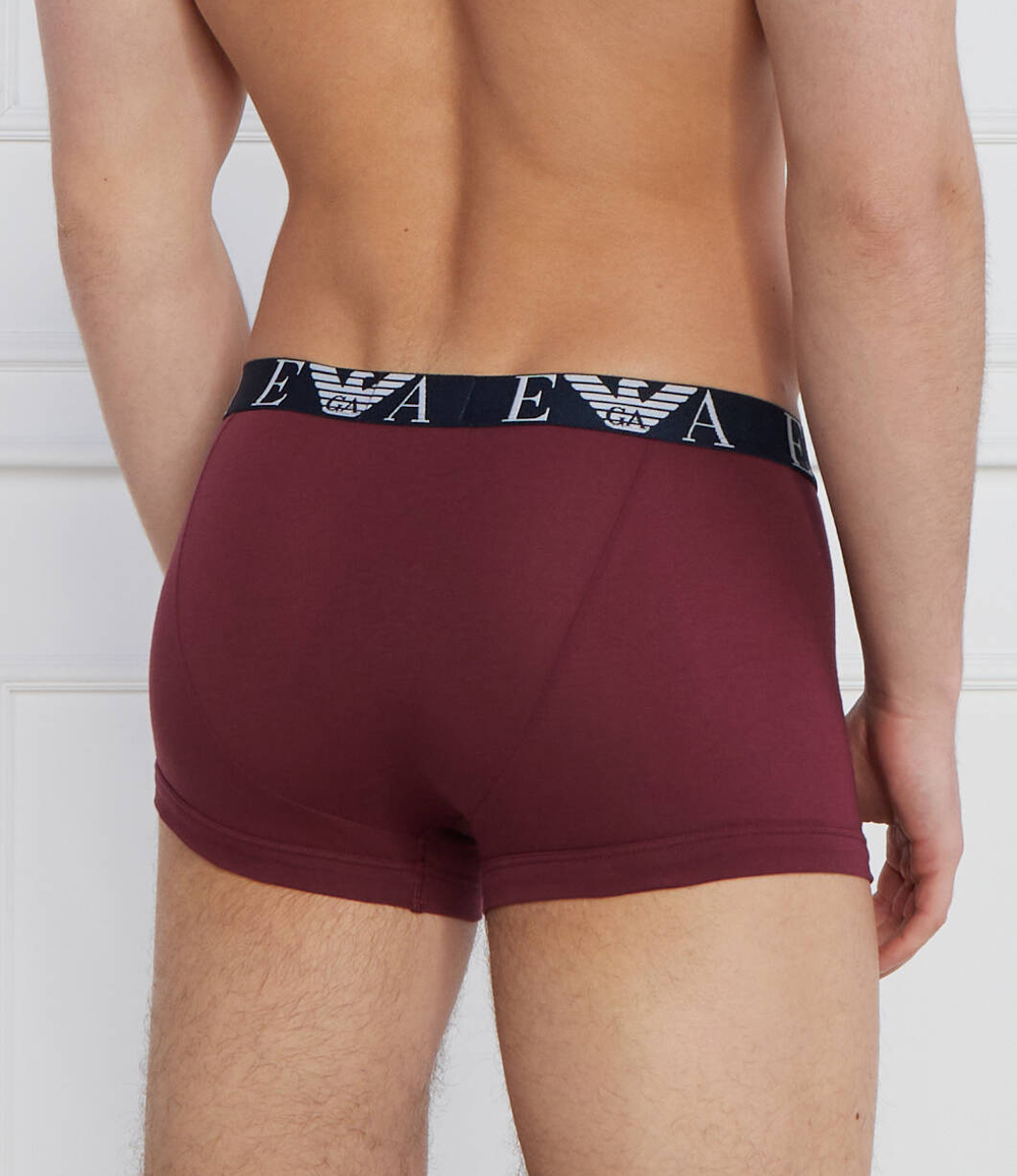Трусики-боксеры 3шт. Emporio Armani - бордовый(111357 3F715)