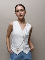 Колье "Pure" White Very Long из перламутра Gold
