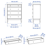 Комод с 4 ящиками - IKEA IDANAS/IDANÄS, 104x118 см, темно-коричневый ИДАНЭС ИКЕА