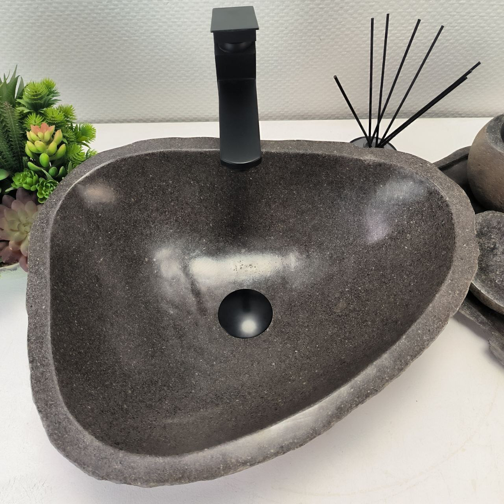 Раковина из речного камня RS-62822 (48*38*16) 56