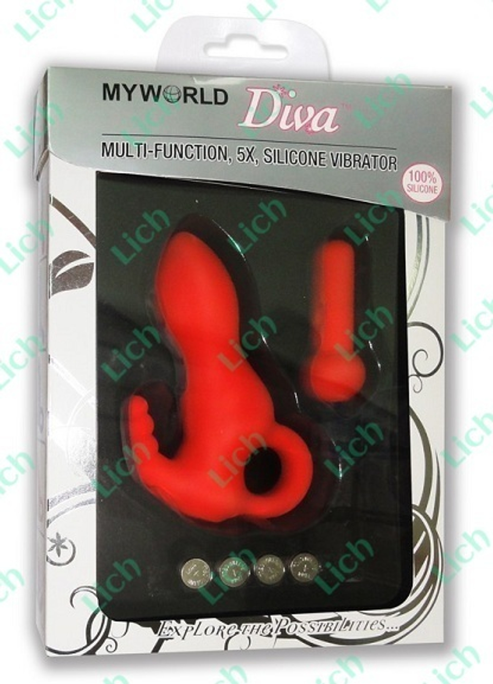 Вибратор с клиторальной стимуляцией и 5 режимами вибрации